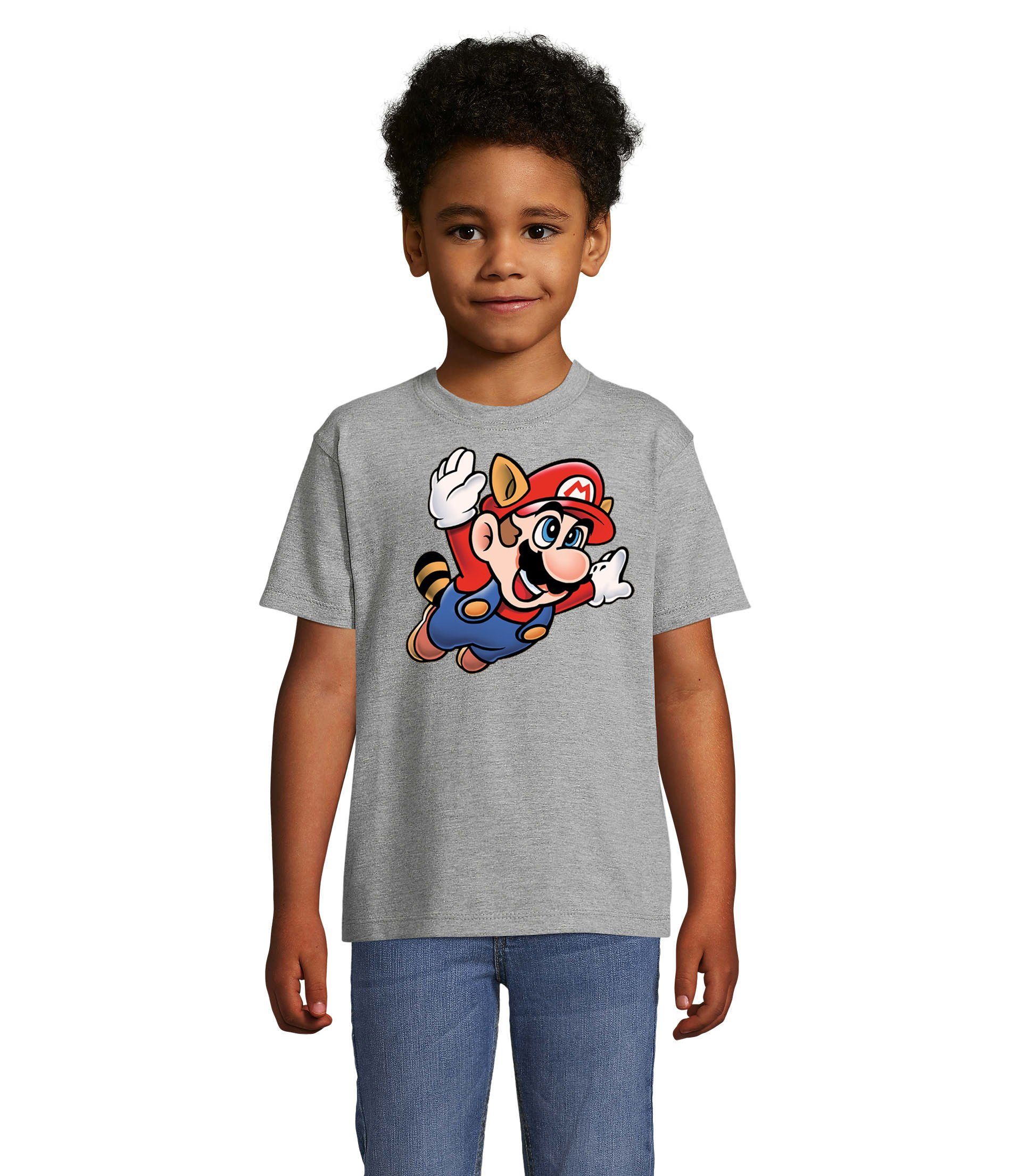 T-Shirt Kinder Super Mario 3 Fligh Retro Konsole