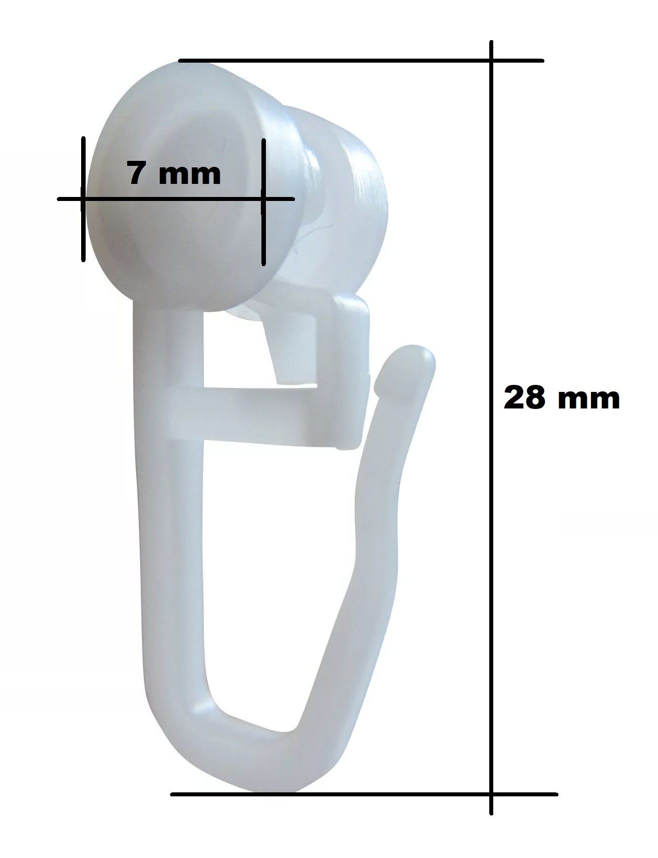 rewagi Gardinenröllchen Gardinengleiter mit Rolle Ø 7 mm, für 4 mm Laufnut, günstig online kaufen