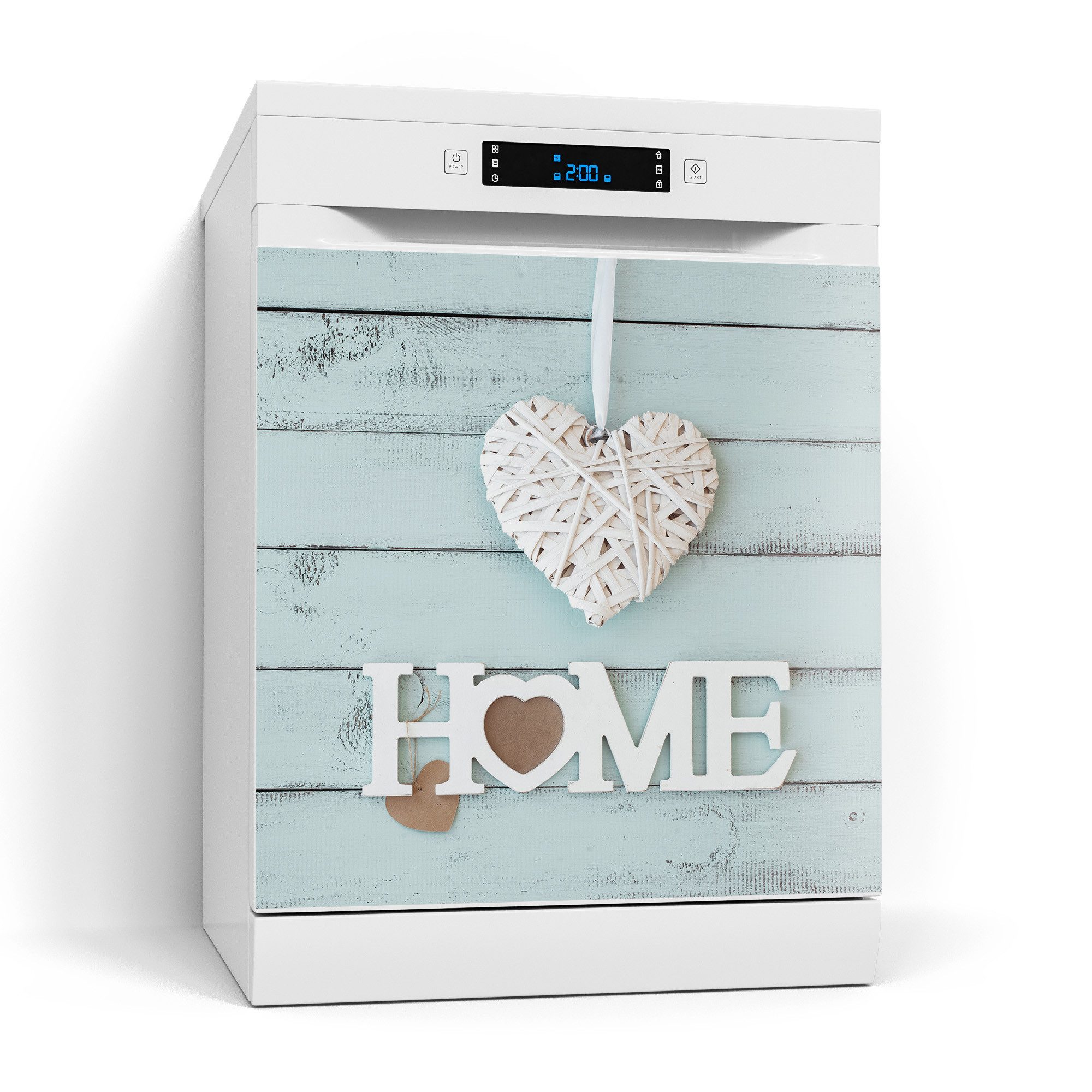 DEQORI Magnetfolie 'Holzschrift HOME', Spülmaschine Magnetmatte magnetisch Magnetfolie Folie Schutz