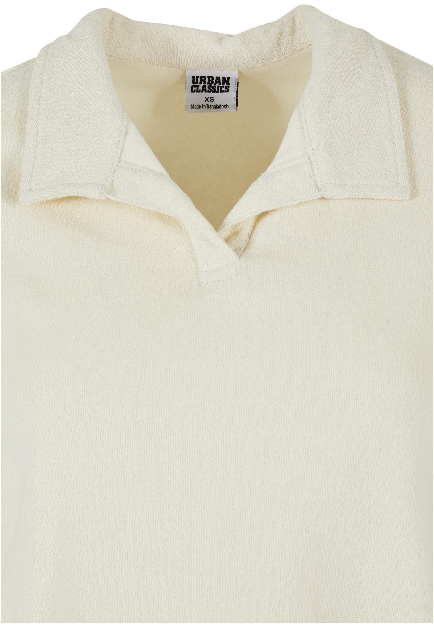 URBAN CLASSICS Damen Polo Ladies (1-tlg) Tee Kurzarmshirt palewhite Towel