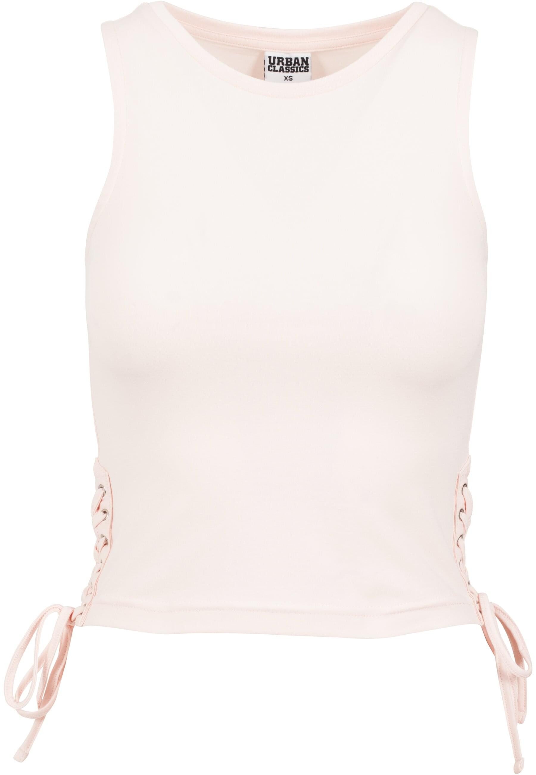 URBAN CLASSICS Muskelshirt Urban Classics Damen Ladies Lace Up Cropped Top günstig online kaufen