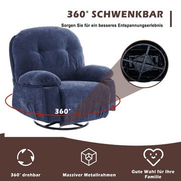 Ulife Sessel TV-Sessel 360°-Drehsessel Massagesessel Relaxsessel Loungesessel, mit 360° Drehfunktion und Timer