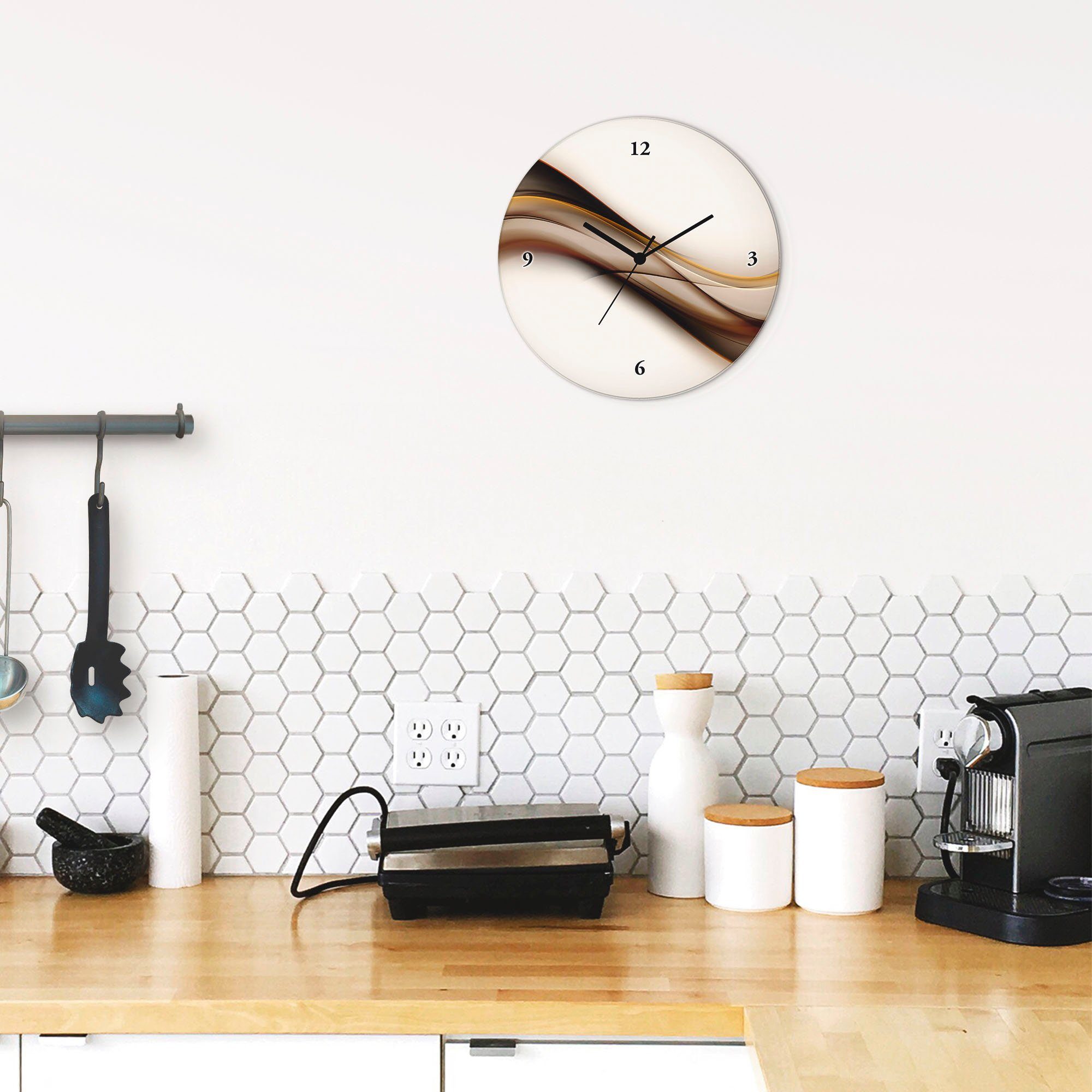 Artland Wanduhr Welle (wahlweise mit Quarz- oder Funkuhrwerk, lautlos ohne günstig online kaufen