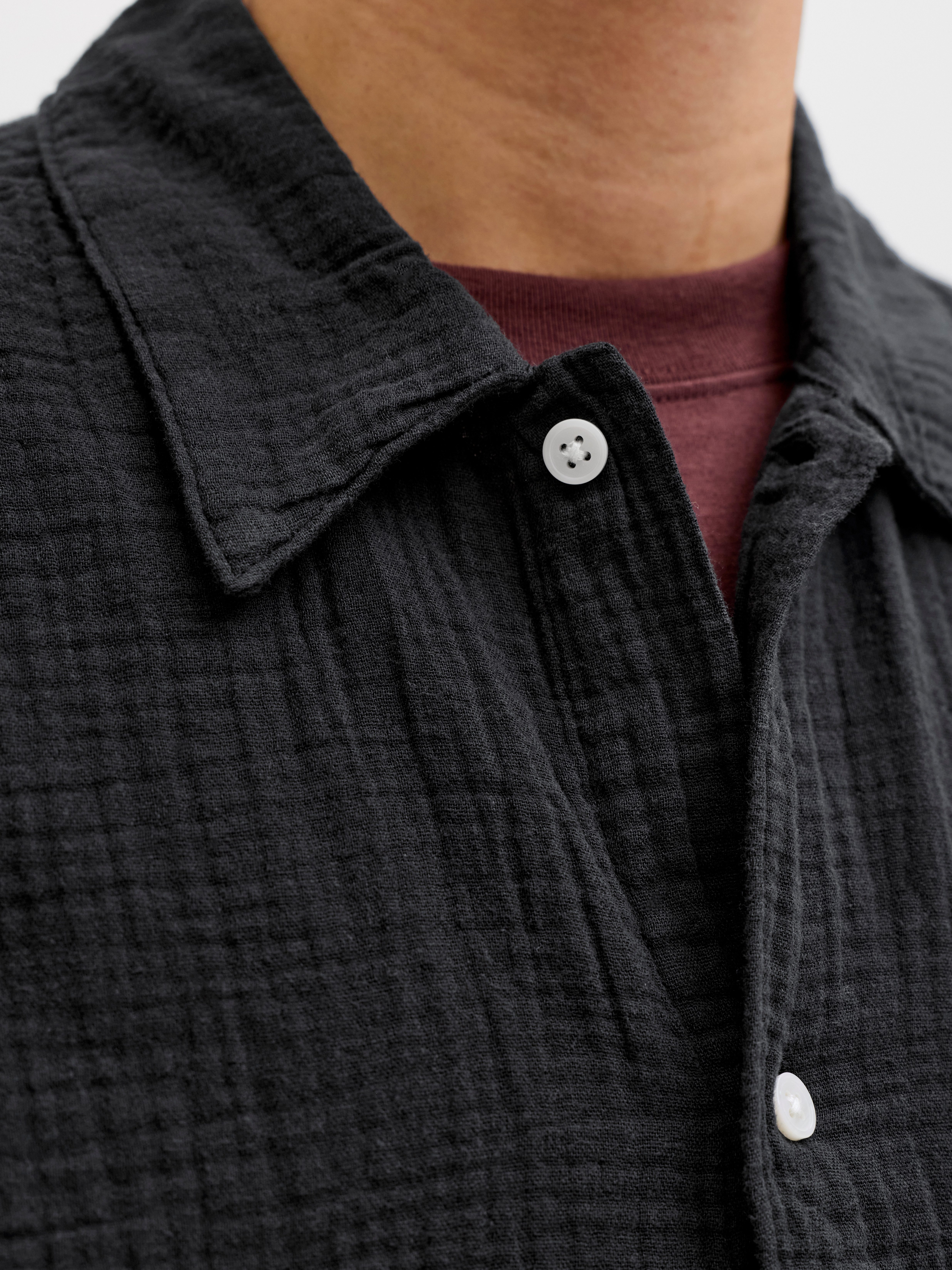 Jack & Jones Kurzarmhemd JORNANTUCKET DOUBLE CLOTH SHIRT SS EA26 – Bild 3 von 5