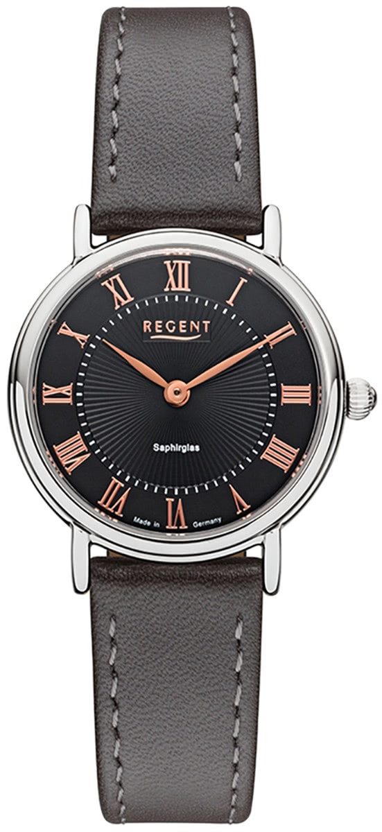 Quarzuhr Regent Damen Uhr GM-1602 Leder Quarz