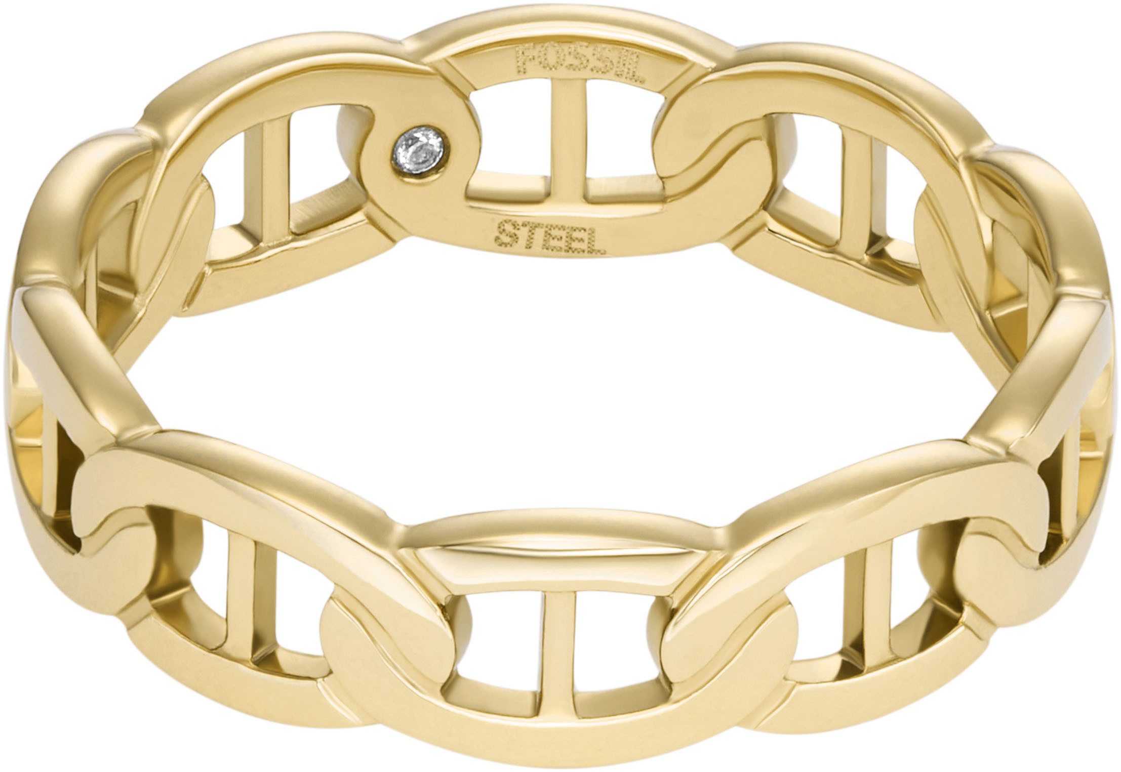 Fossil Fingerring Schmuck Geschenk Edelstahl Ring Heritage D-Link