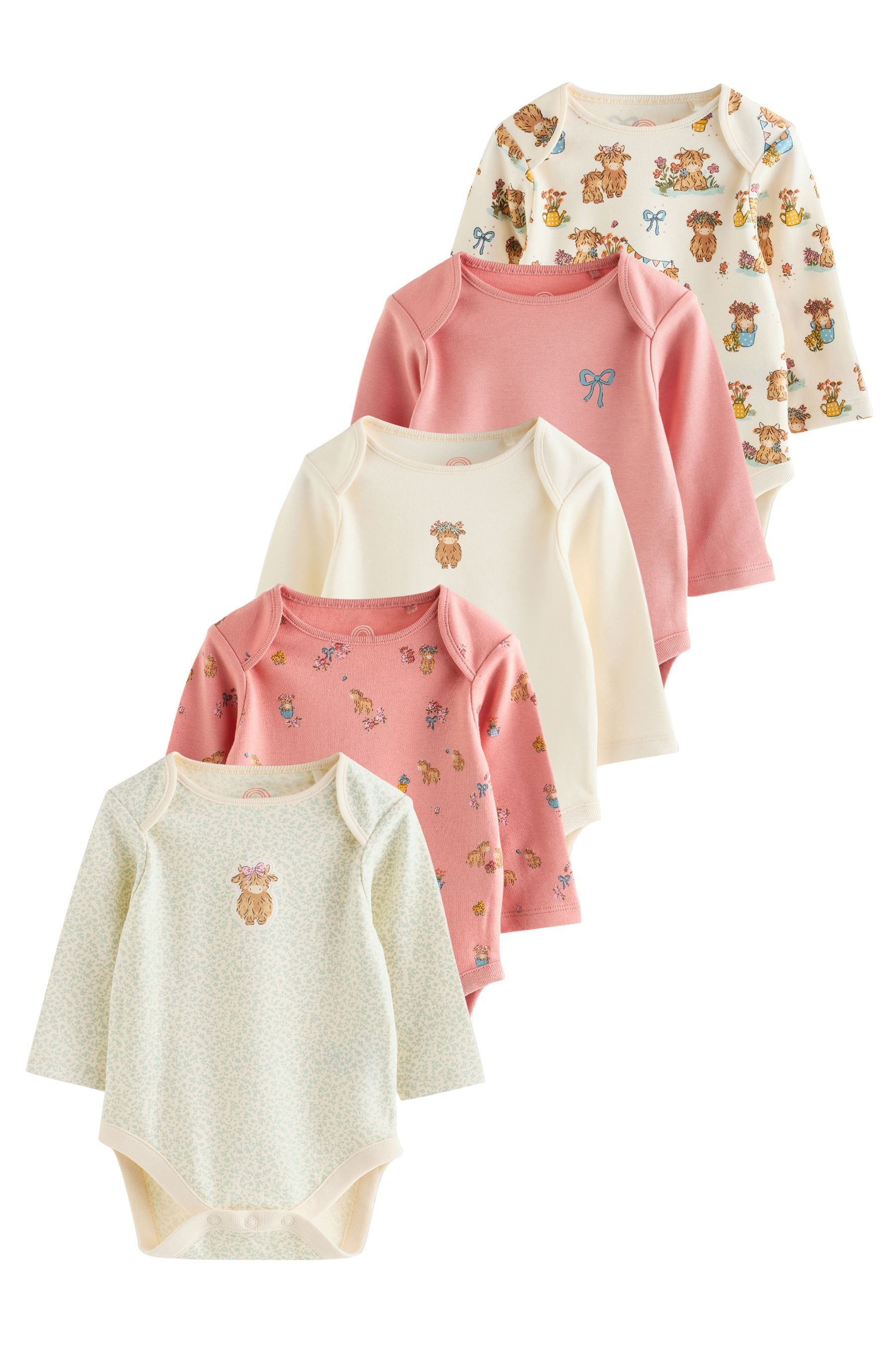 Next Langarmbody Baby-Bodys mit langem Arm, 5er-Pack (5-tlg)