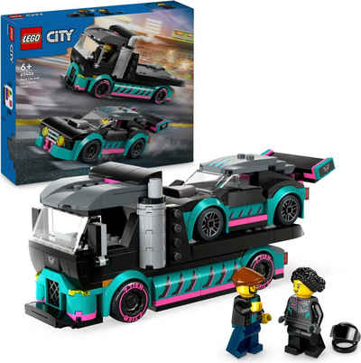 LEGO® Konstruktionsspielsteine Autotransporter mit Rennwagen (60406), LEGO City, (328 St), Made in Europe