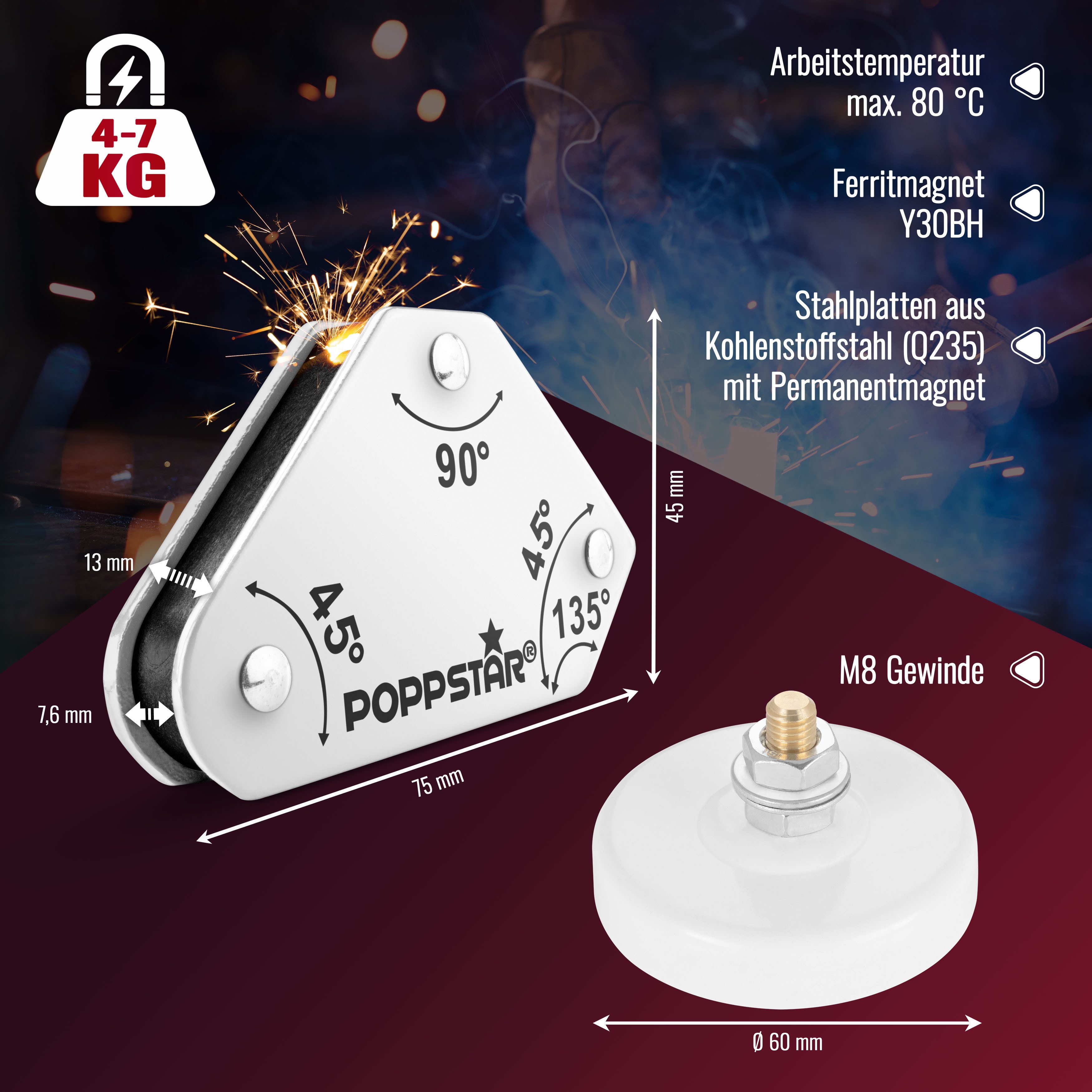 Poppstar Elektrowerkzeug-Set Mini Mehrzweck Schweißzubehör mit günstig online kaufen