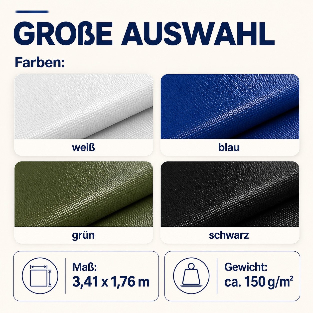 Z-Tex Schutzplane Bauzaunplane ca. 150 g/m² Sichtschutz Zaunblende Plane blickdicht (1-St) – Bild 3 von 5
