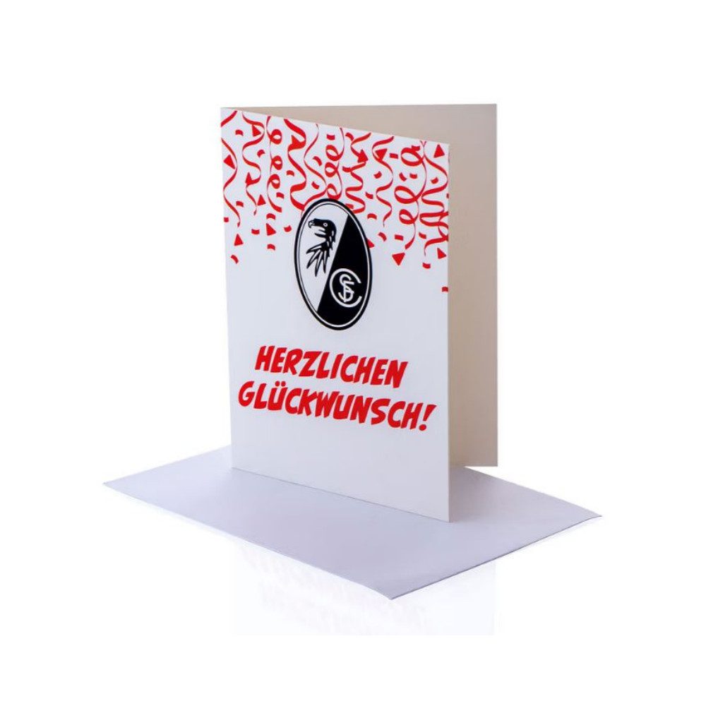 SC Freiburg Glückwunschkarte SC Freiburg Grußkarte "Herzlichen Glückwunsch"