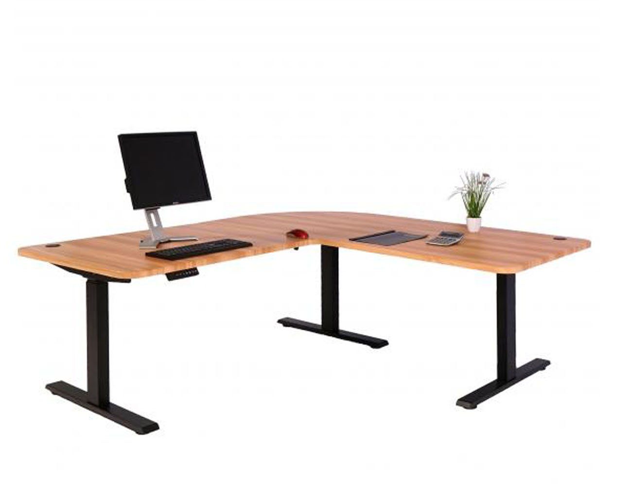 Mendler Eckschreibtisch D40, Computertisch elektrisch höhenverstellbar günstig online kaufen