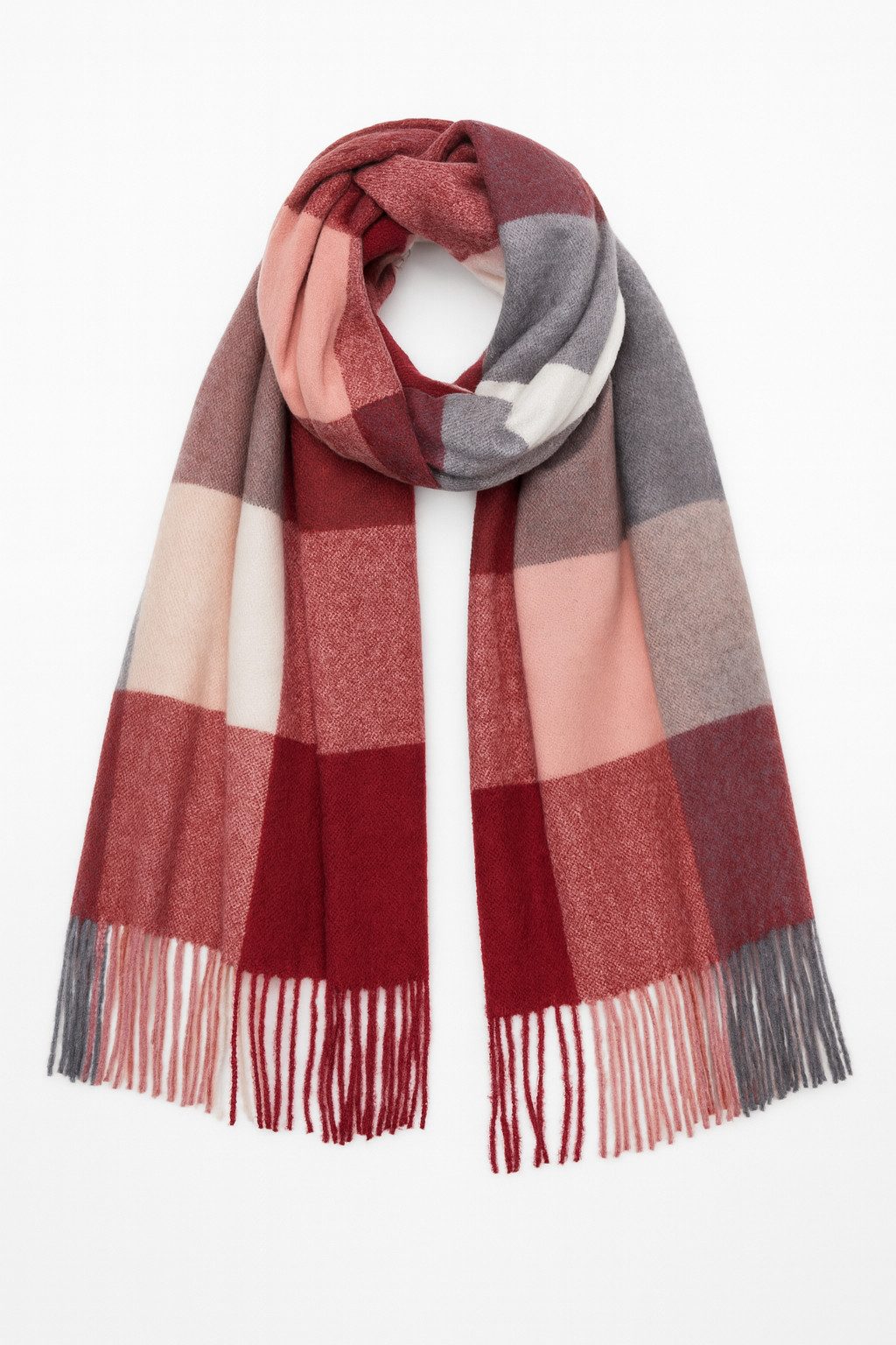 Faera Modeschal Eleganter Schal mit Muster - Leichter Stoff - Herbstmode, (1-St), 9406 in Bordeaux