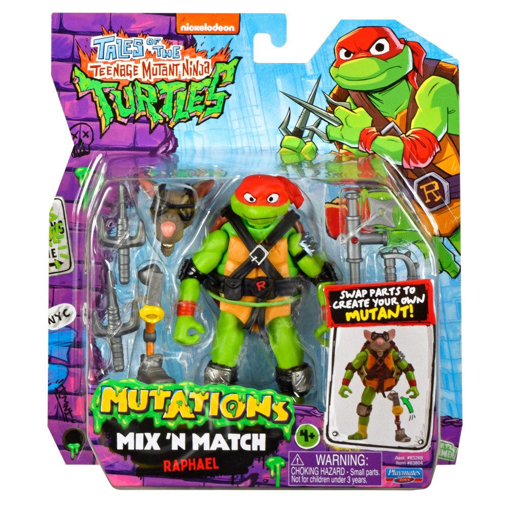 Playmates Toys Actionfigur Die Abenteuer der Teenage Mutant Ninja Turtles Mix 'n Match Actionfigu