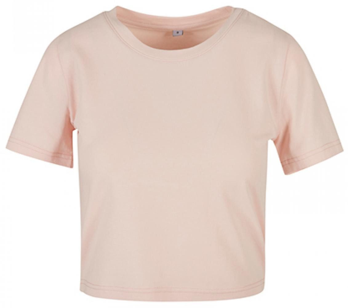 Build Your Brand Rundhalsshirt Damen Cropped Tee / Single Jersey / Kurz geschnitten