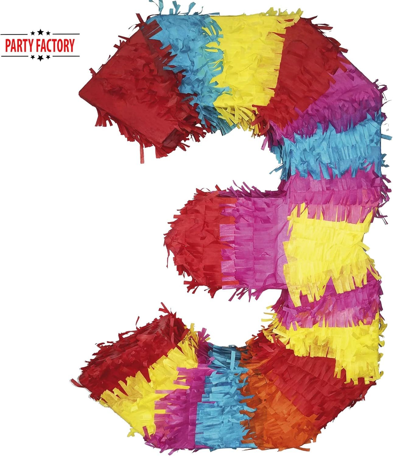 Party Factory Pinata Pinata Zahl 0-9 Geburtstagspinata zum selbst Befüllen, geräumig, stabil