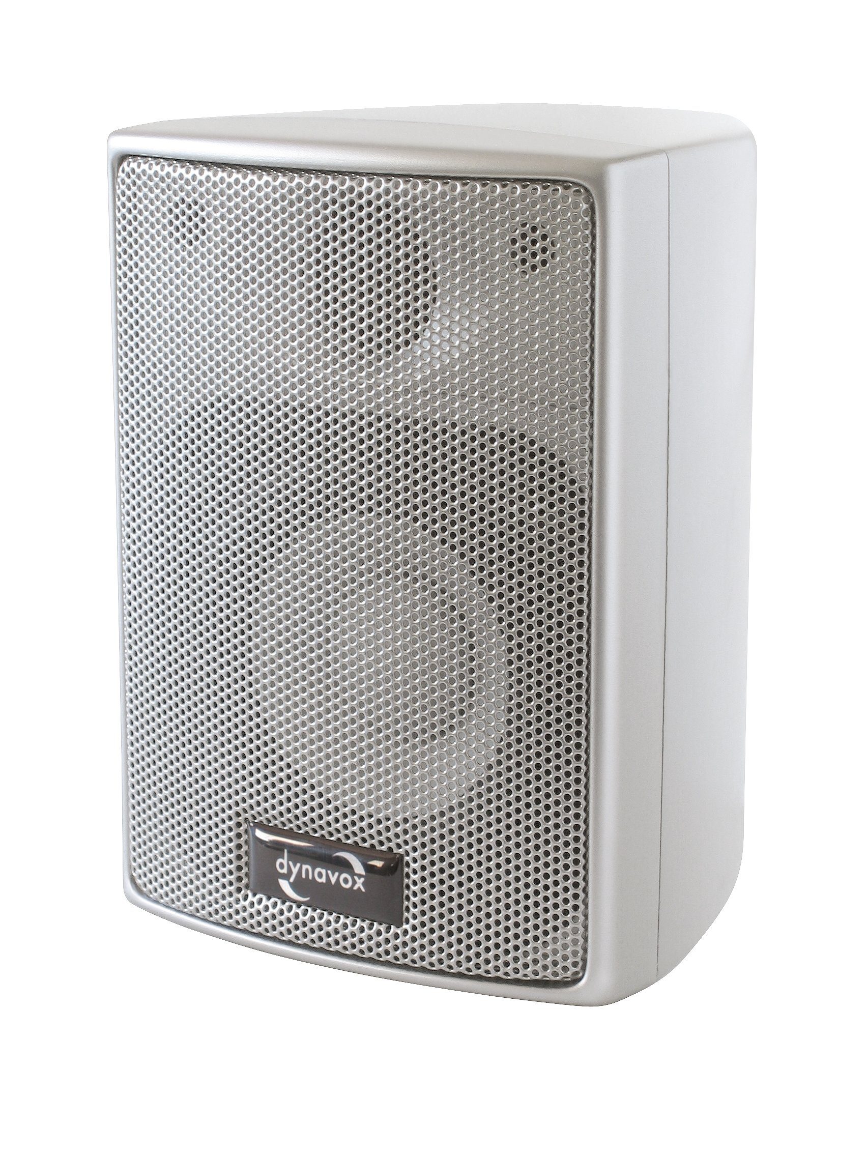 Dynavox AS 301 Lautsprecher (60 W, Paar, für Heimkino oder Büro, kompakte Surround-Box, Wandmontage) Silber