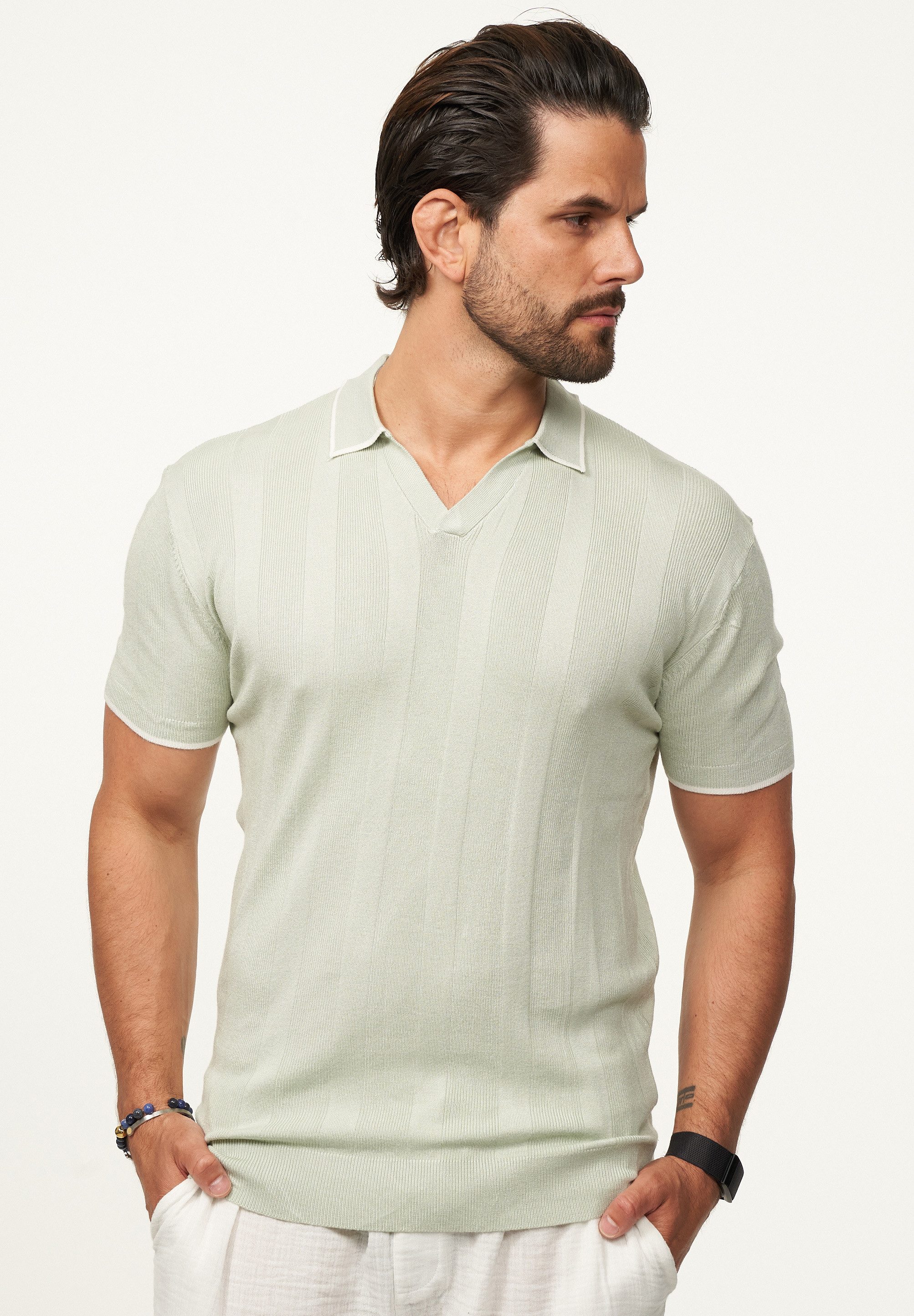 SOULSTAR Poloshirt mit offenem Kragen Herren günstig online kaufen