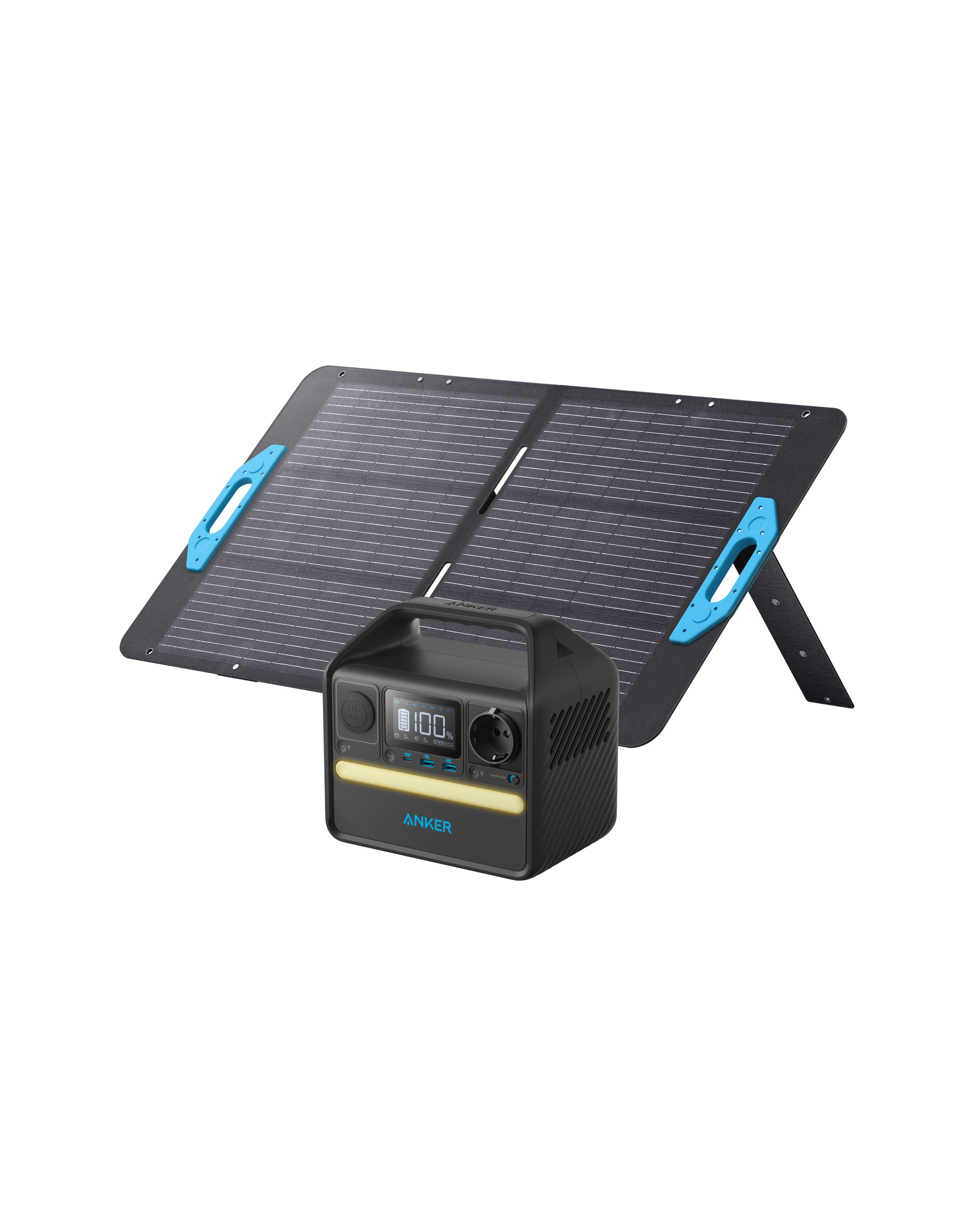 Anker Stromgenerator 521 Tragbare Powerstation mit 1 * 100W Solarpanel, 256Wh Powerhouse, (1-tlg)