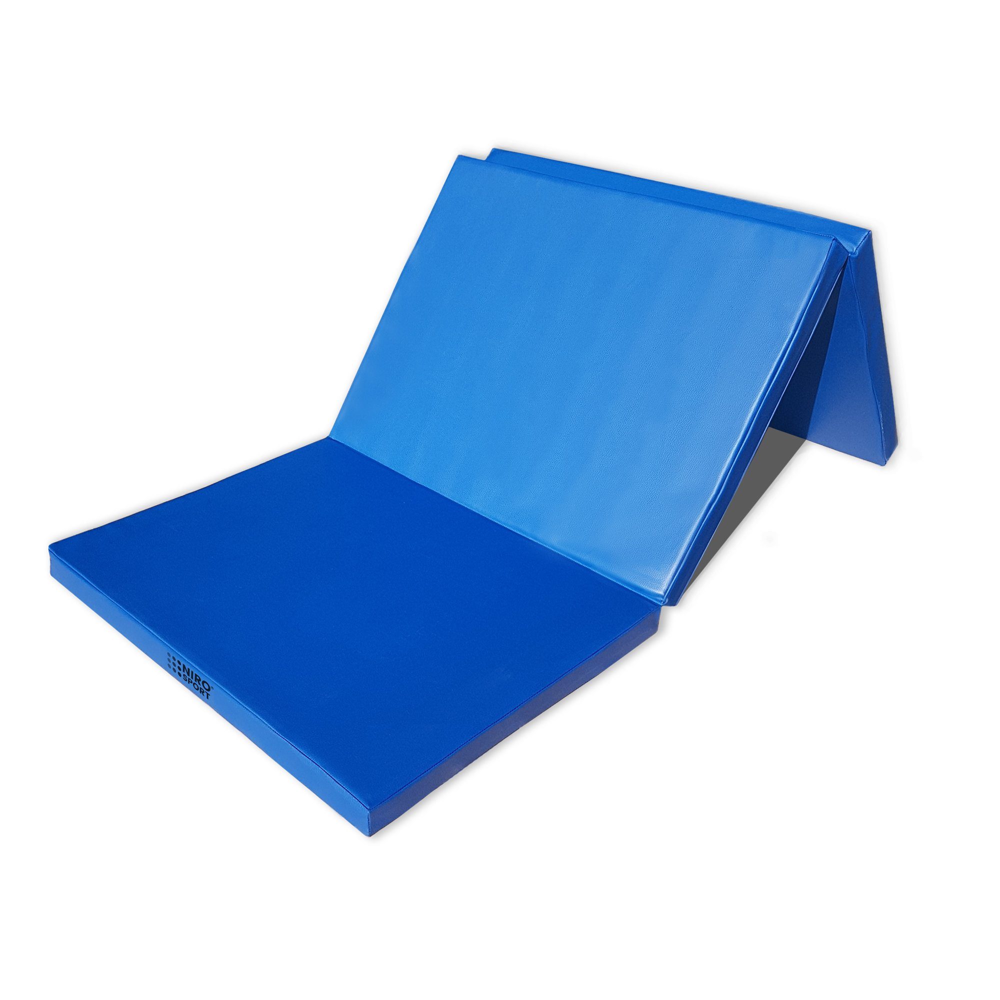 NiroSport Turnmatte Klappmatte Turnmatte 180 x 70 x 8 cm Gymnastikmatte Fitness (1er-Pack), abwaschbar, robust blau