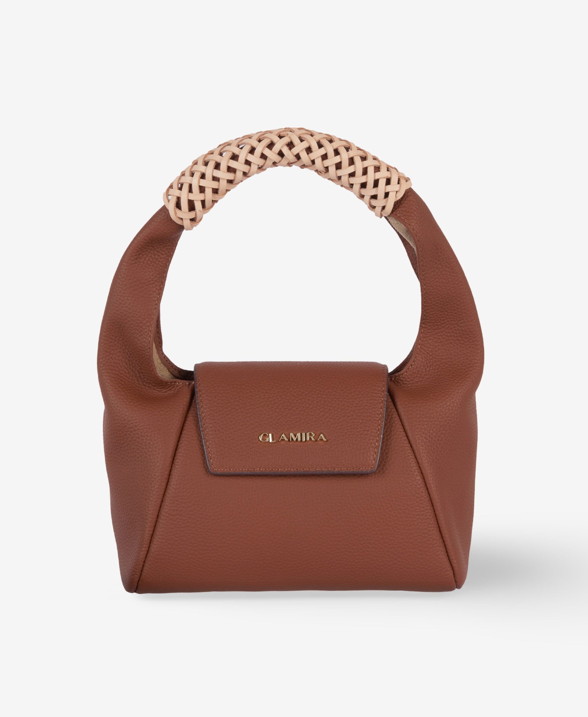 GLAMIRA Handtasche PetiteGlam Tan Mini-Henkeltasche (1-tlg), echt Leder