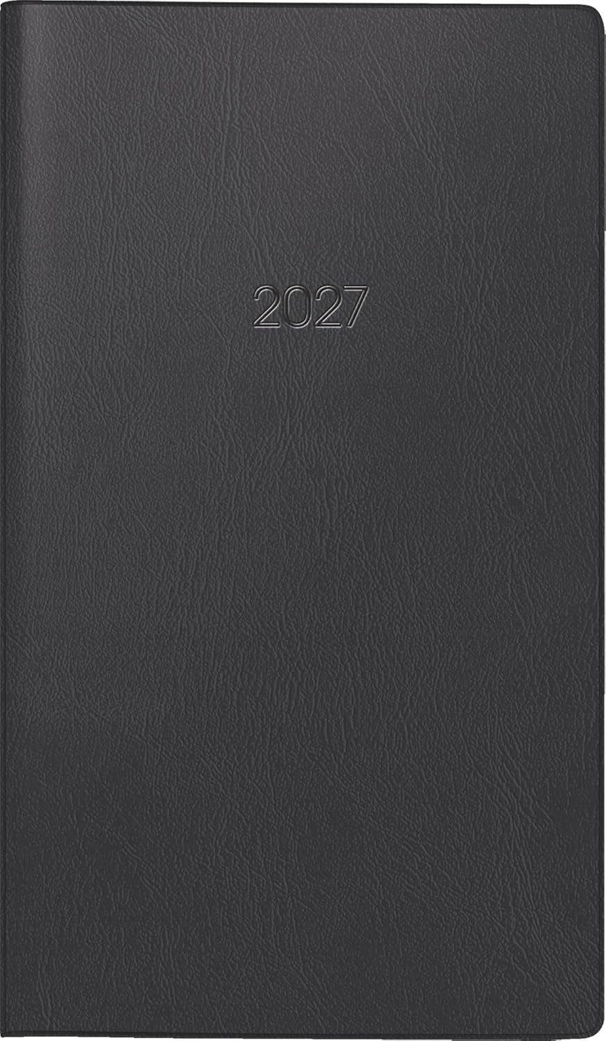 Taschenkalender BRUNNEN Taschenkalender Mod. 753 2027, A6, Kunststoff, schwarz