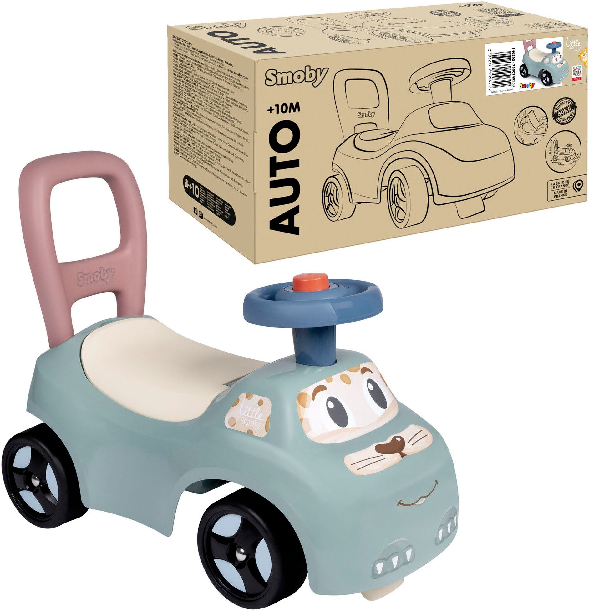 Smoby Little Smoby Ride-On Car, also usable as a walking aid; Made in Europe