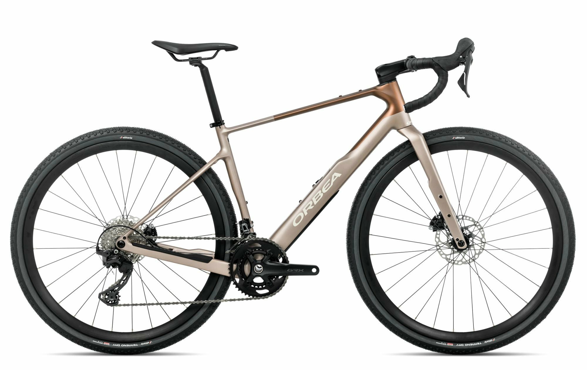 Orbea Gravelbike Gravelbike TERRA M30TEAM Nickel - Met Cinnamon (Matt) 28" Diamant, 24 Gang Shimano Shimano GRX RX820 Schaltwerk
