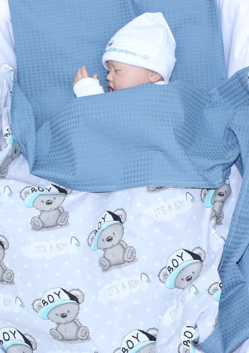 Babydecke Babydecke Waffelpiqué Baumwolle Kuscheldecke Kinderwagendecke, günstig online kaufen