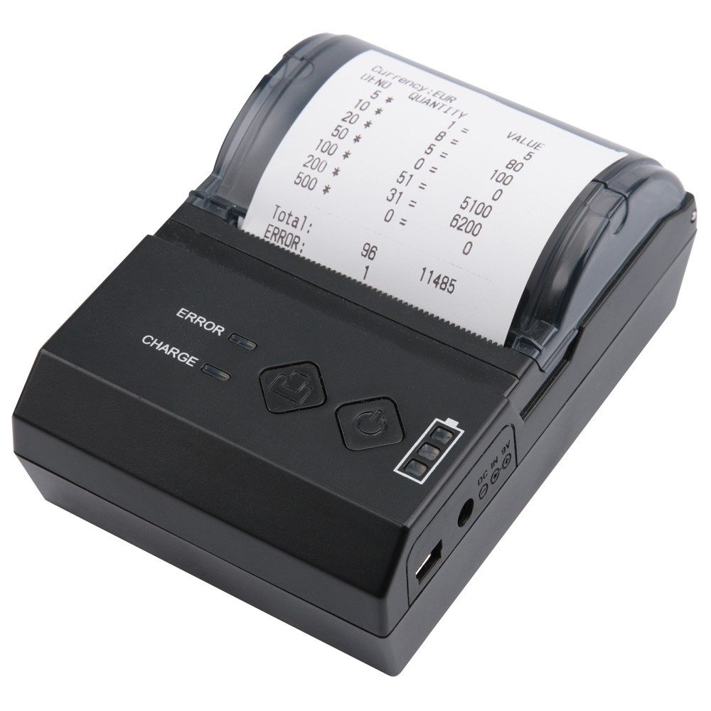 Olympia NCP 58 Thermodrucker für Geldzähler Bondrucker, (200 dpi, RS232, 2.000-mAh-Akku, Warnlicht, Kontrollton)