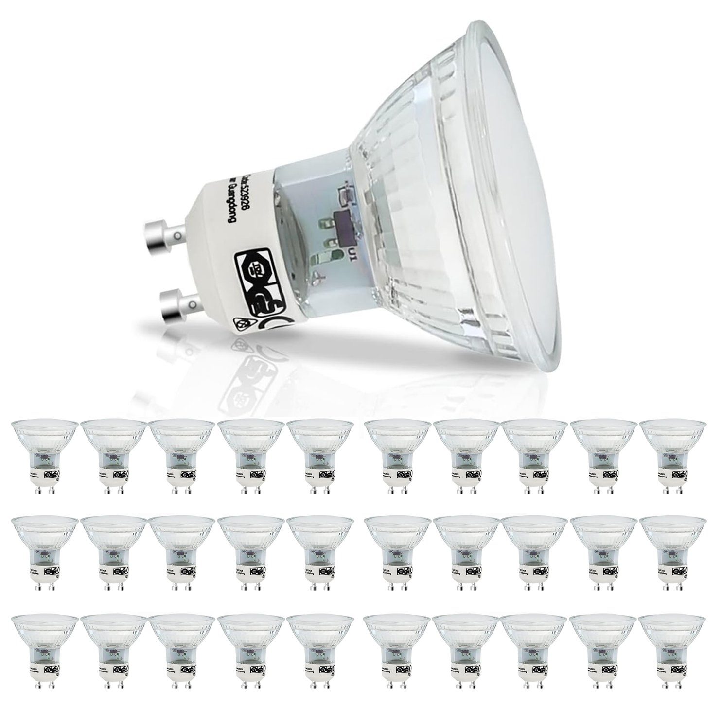 ZMH LED-Leuchtmittel GU10 GU10, ° 120 Einbaustrahler Warmweiß Strahler, Abstrahlwinkel 30 2700K Glühbirne St., Warmweiß