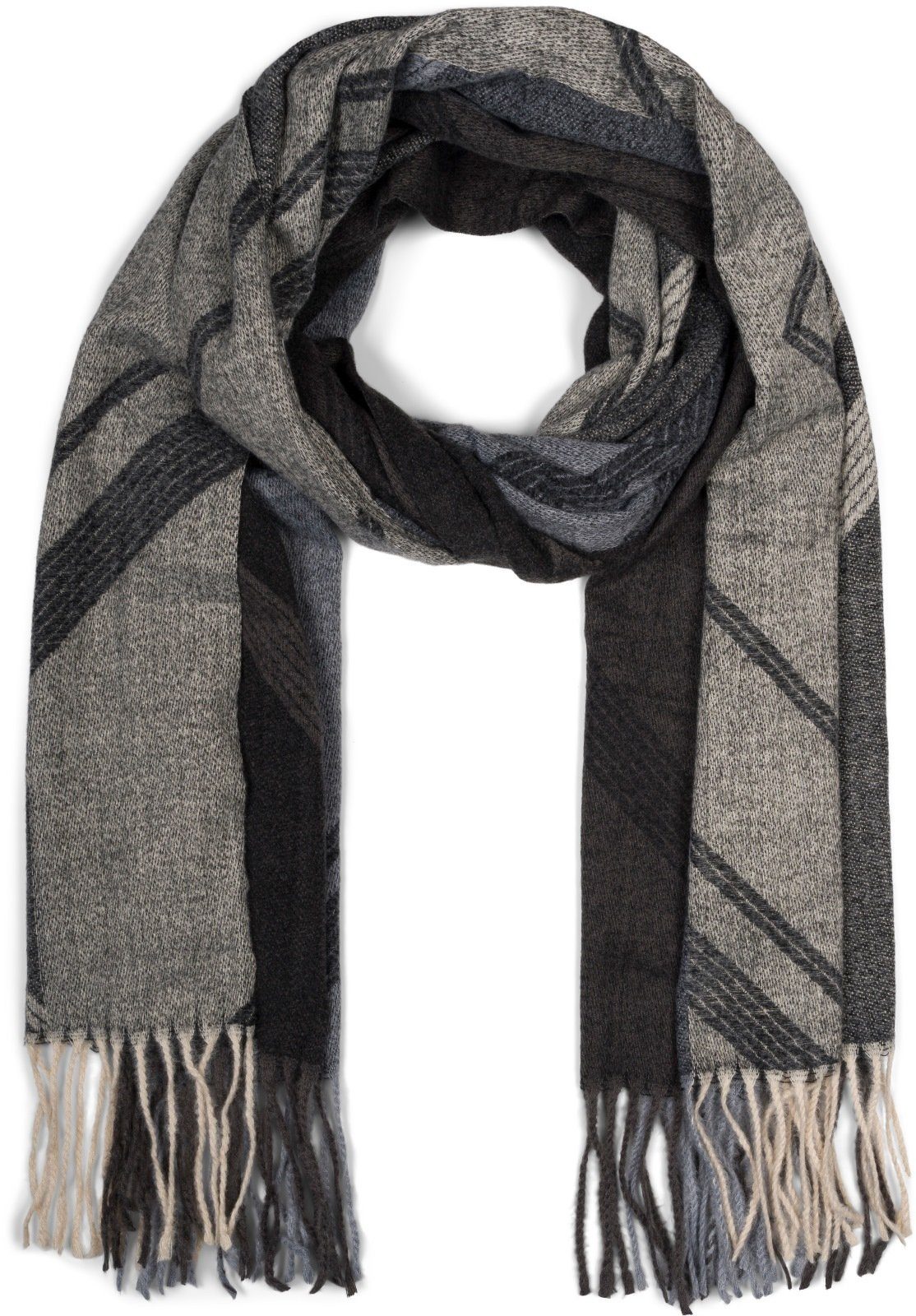 styleBREAKER Modeschal Web Schal Geometrisch, (1-St) günstig online kaufen