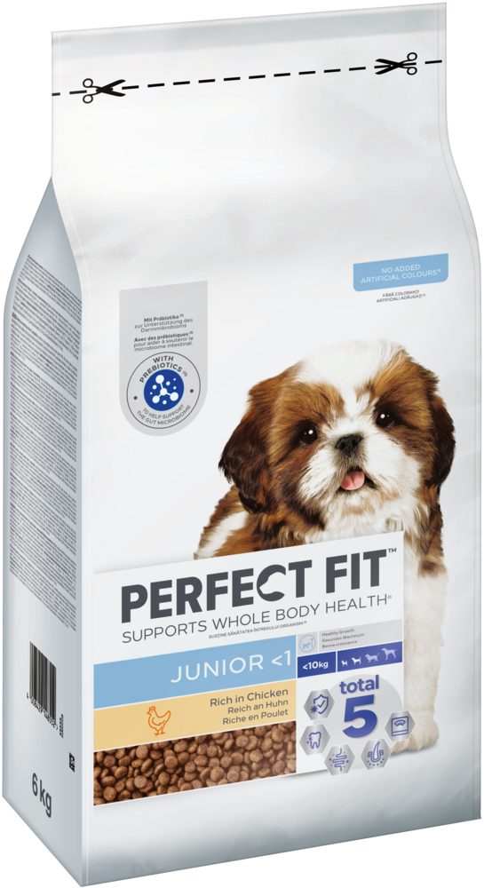 Perfect Fit PERFECT FIT™ Hund Junior <1 XS/S <10kg mit Huhn 6 kg, Trockenfutter für: Hunde