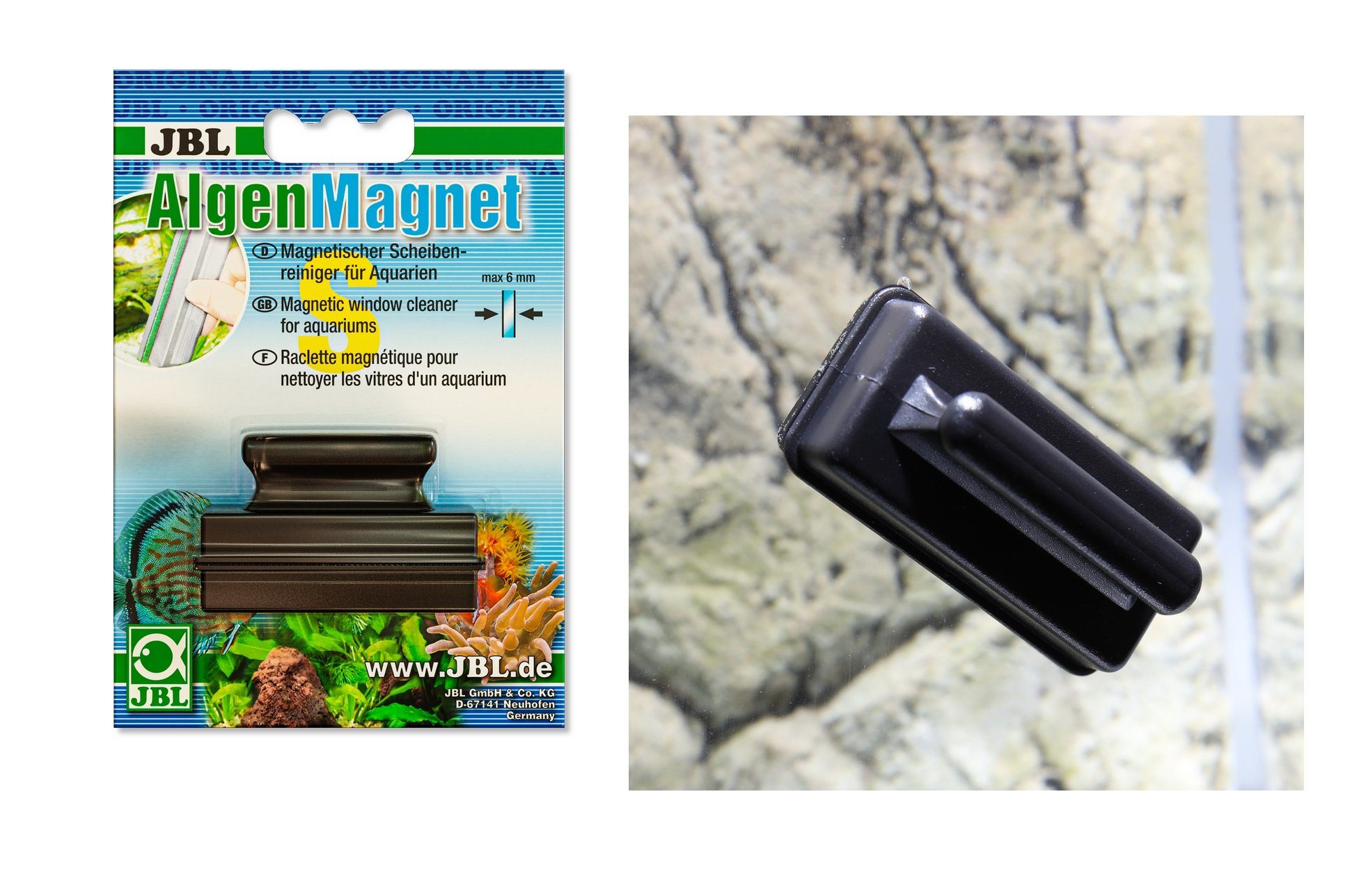 Aquariendeko JBL Aquarien Scheiben-Reinigungsmagnet Größe S