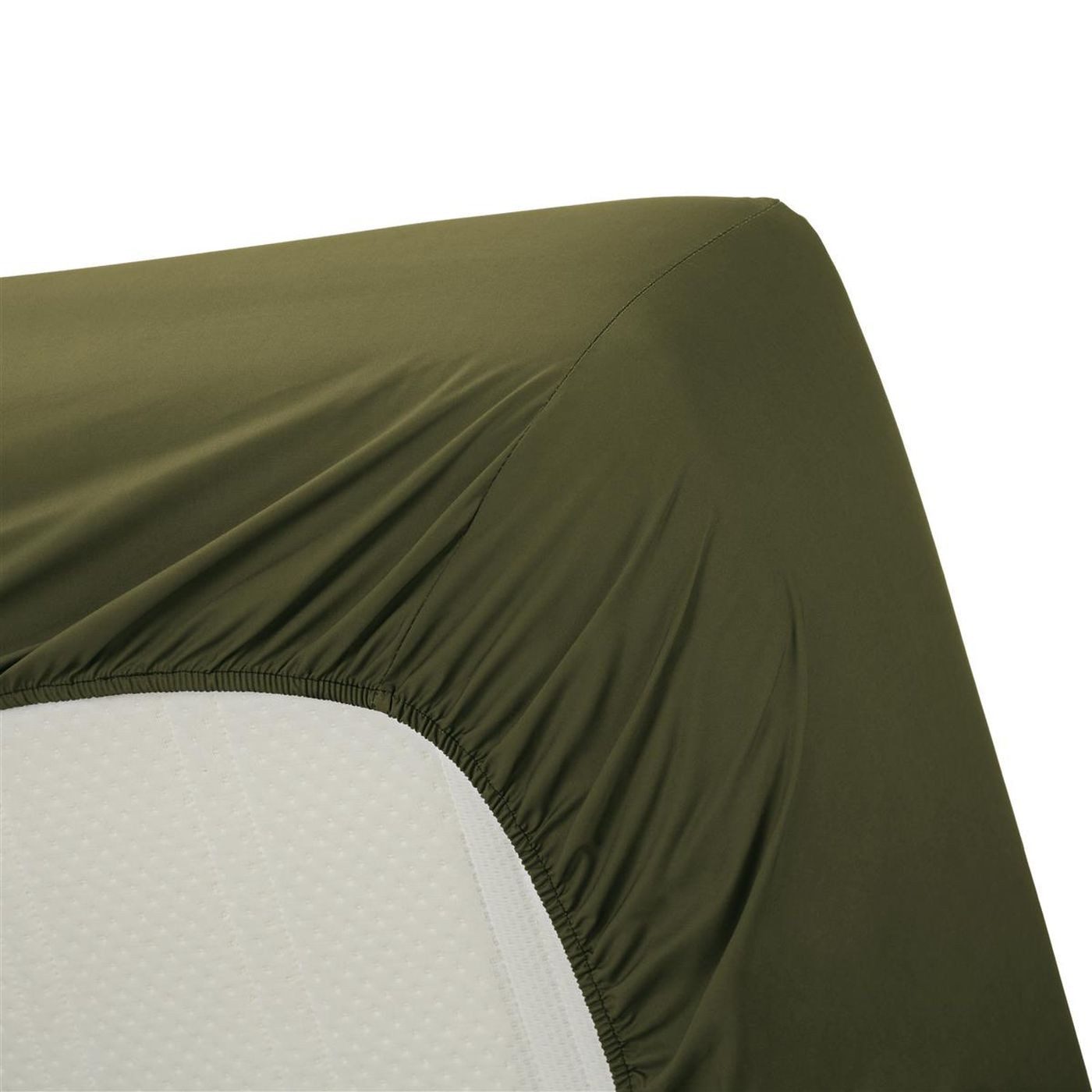 Ambiante Spannbettlaken Cotton Uni HL_Olive Green_UV_UV_90x200 günstig online kaufen