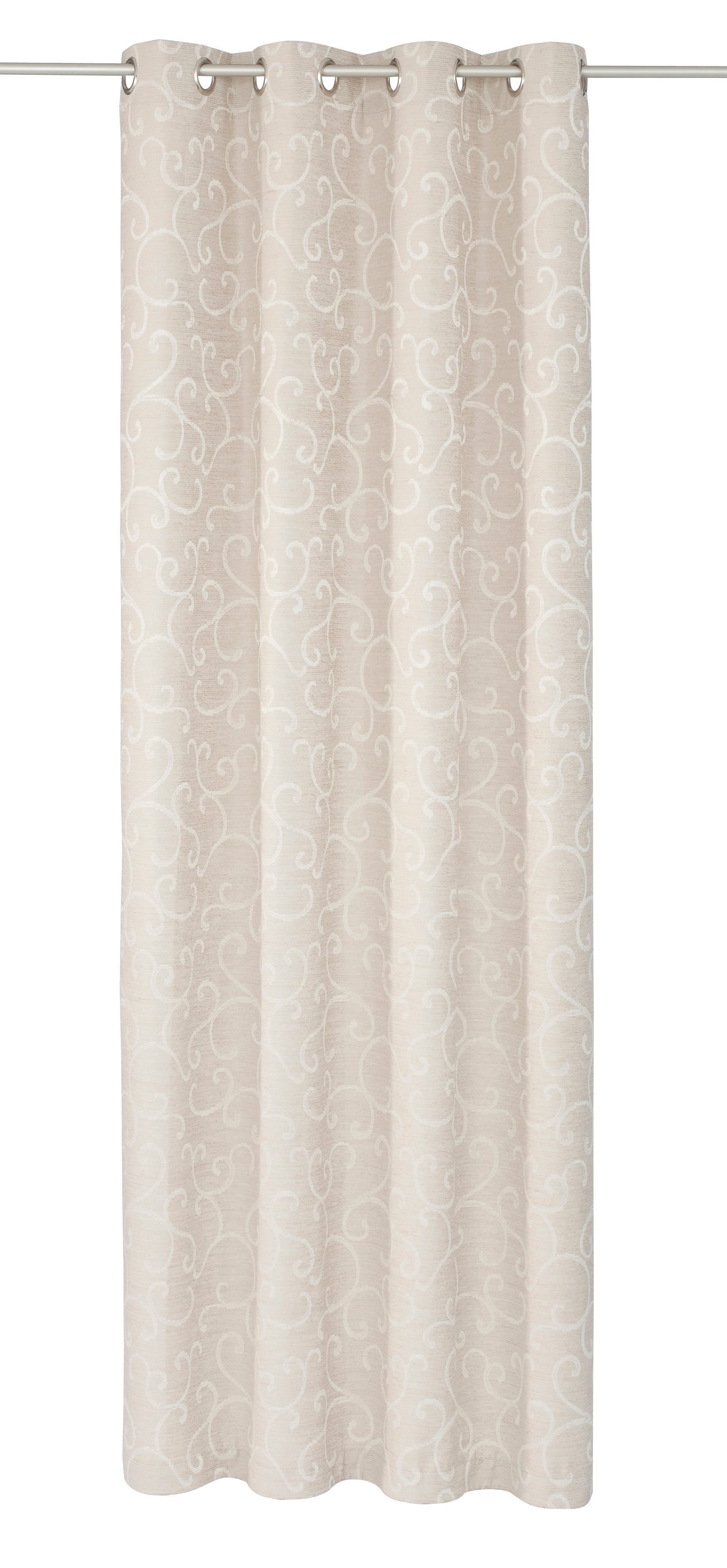 Vorhang Toco-Ranke, Wirth, Ösen (1 St), blickdicht, Chenille beige