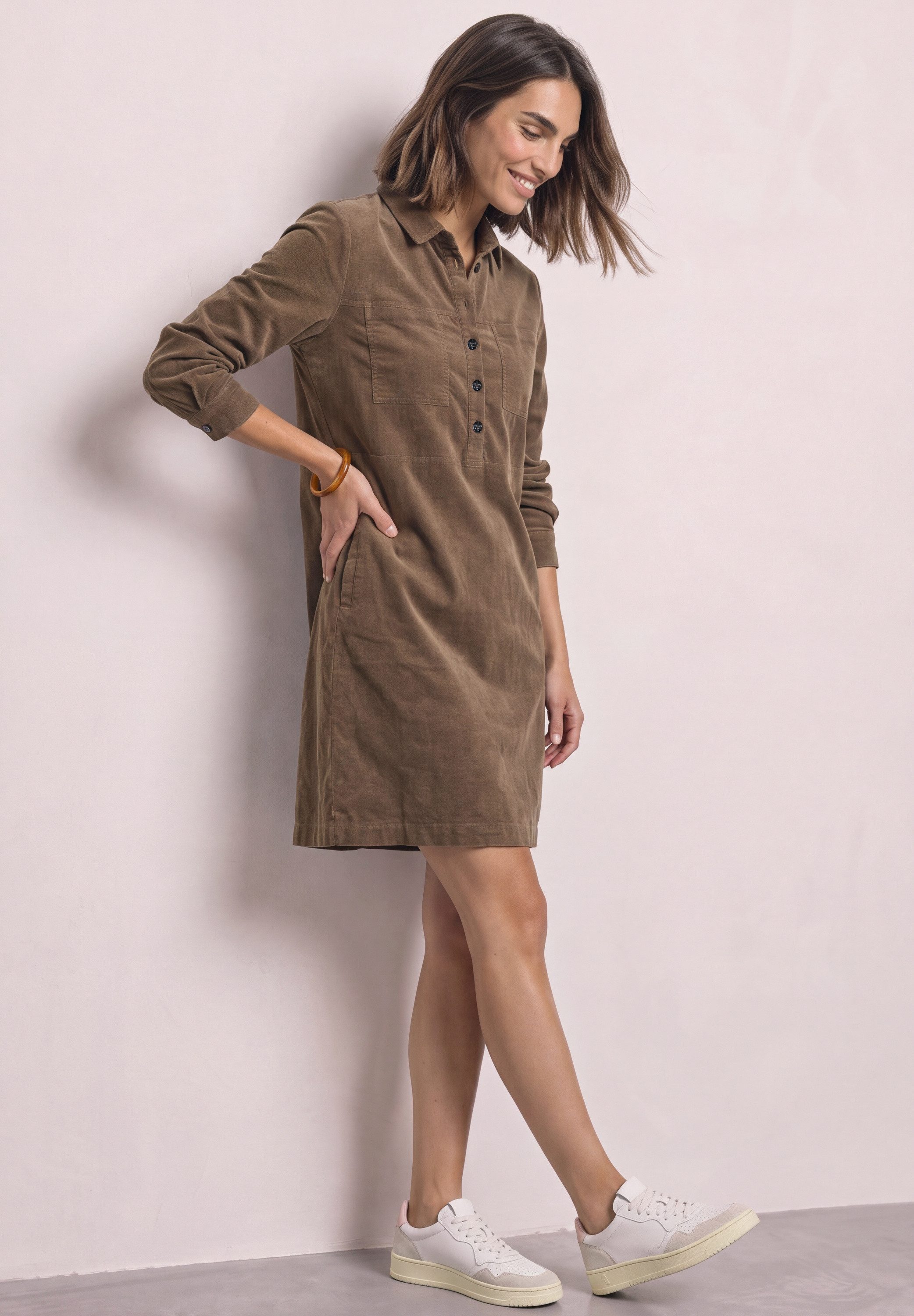 STREET ONE Midikleid in Cord-Optik