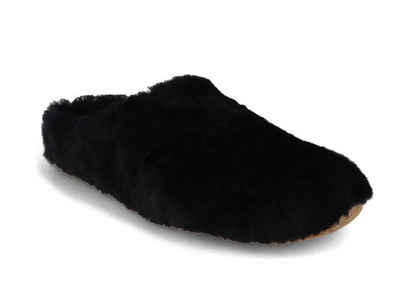 Living Kitzbühel Lammfell Pantoffeln Damen, schwarz, winter Hausschuh bakterienhemmend