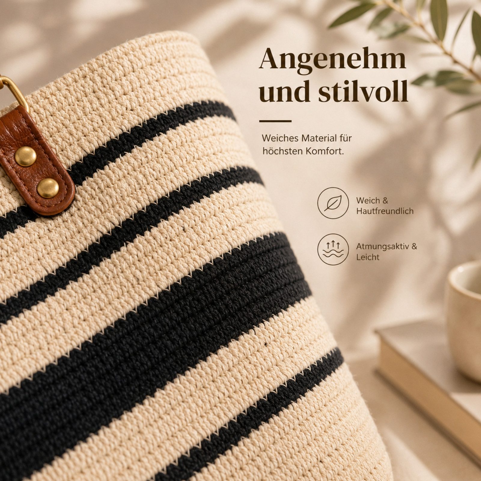 Jumpeak Handtasche handtasche damen,schwarze handtasche für damen,handtasche beige (strand tasche, tragetasche damen), boho style,boho tasche,strandtasche,strandtasche damen,45x28cm