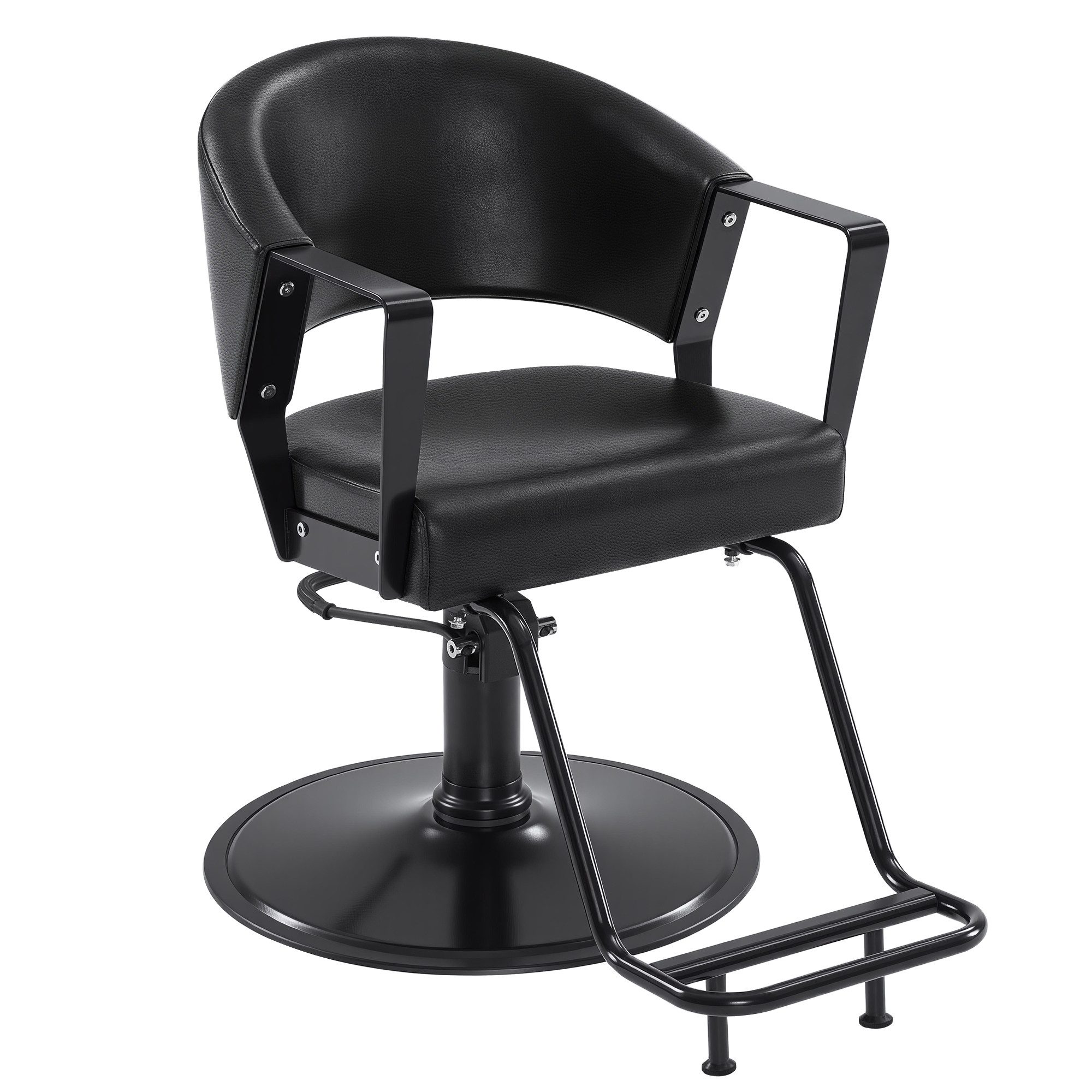 Barberpub Stuhl BarberPub Friseurstuhl Friseureinrichtung 2083 (Schwarz)