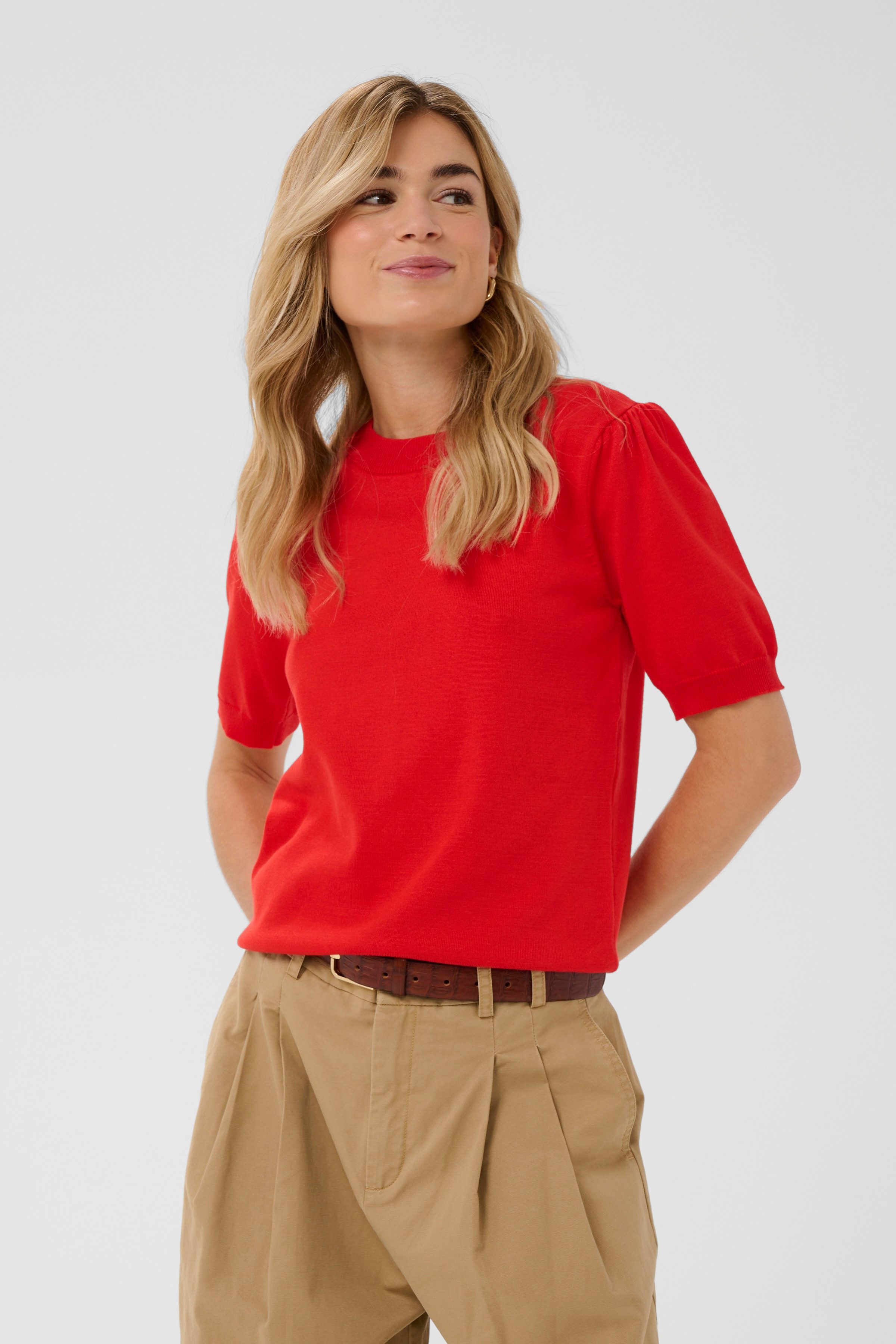 Saint Tropez Kurzarmpullover MilaSZ SS Viskosemischung, Classic fit