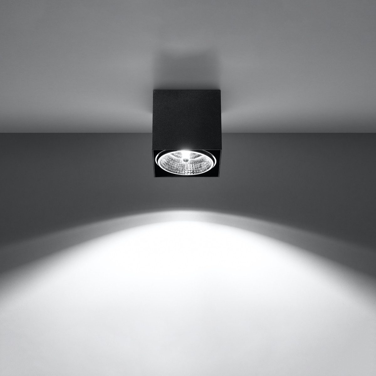 SOLLUX lighting Deckenleuchte Deckenleuchte Blake Schwarz, Nicht enthalten