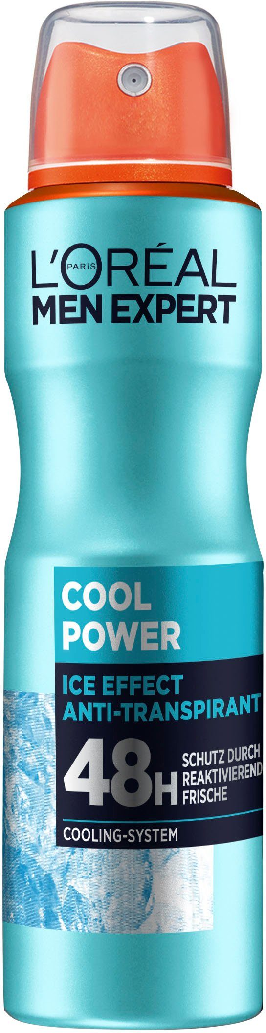 Cool Power, EXPERT PARIS L'ORÉAL Deo-Spray MEN mit 48H Cooling-Effekt