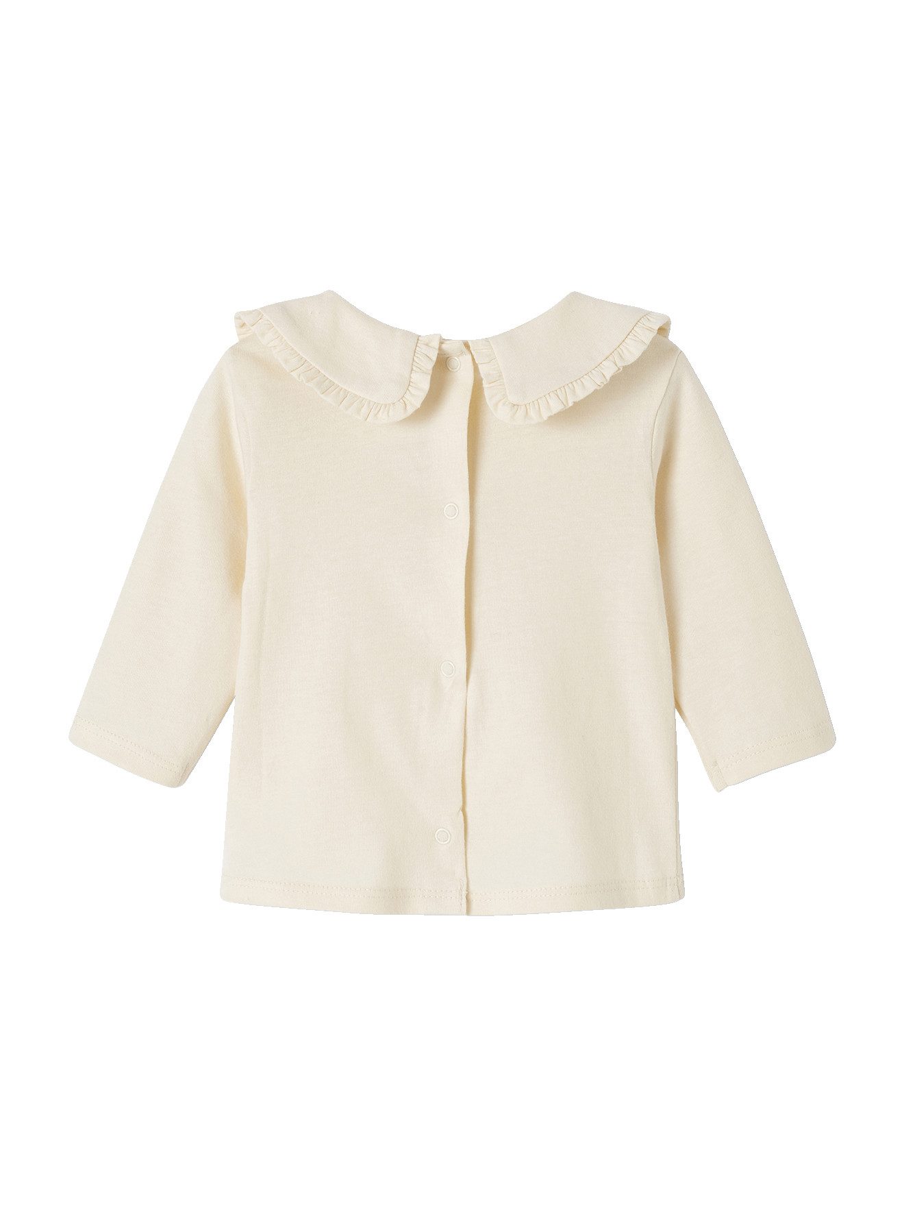 vertbaudet Langarmshirt Mädchen Baby Shirt, Bubikragen mit Rüschen – Bild 2 von 5