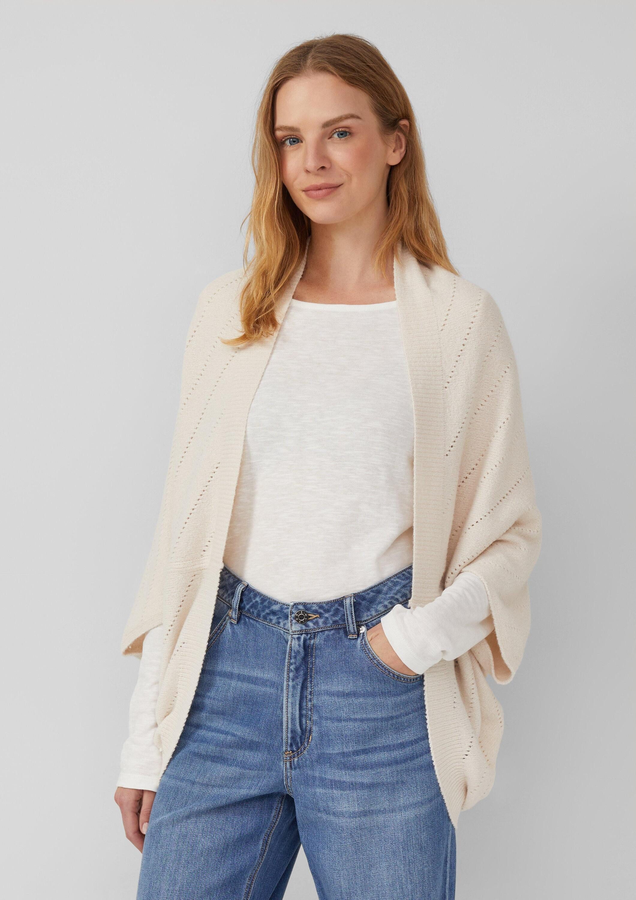 s.Oliver Poncho Indoor-Poncho Gestrickter Poncho im O-Shape günstig online kaufen