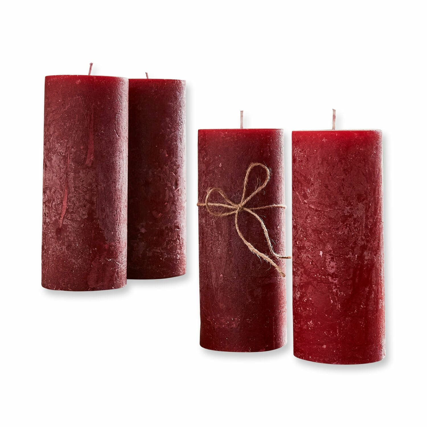 Mirabeau Stumpenkerze Kerze 4er Set Homel rot (4er Set, 4er Set), none