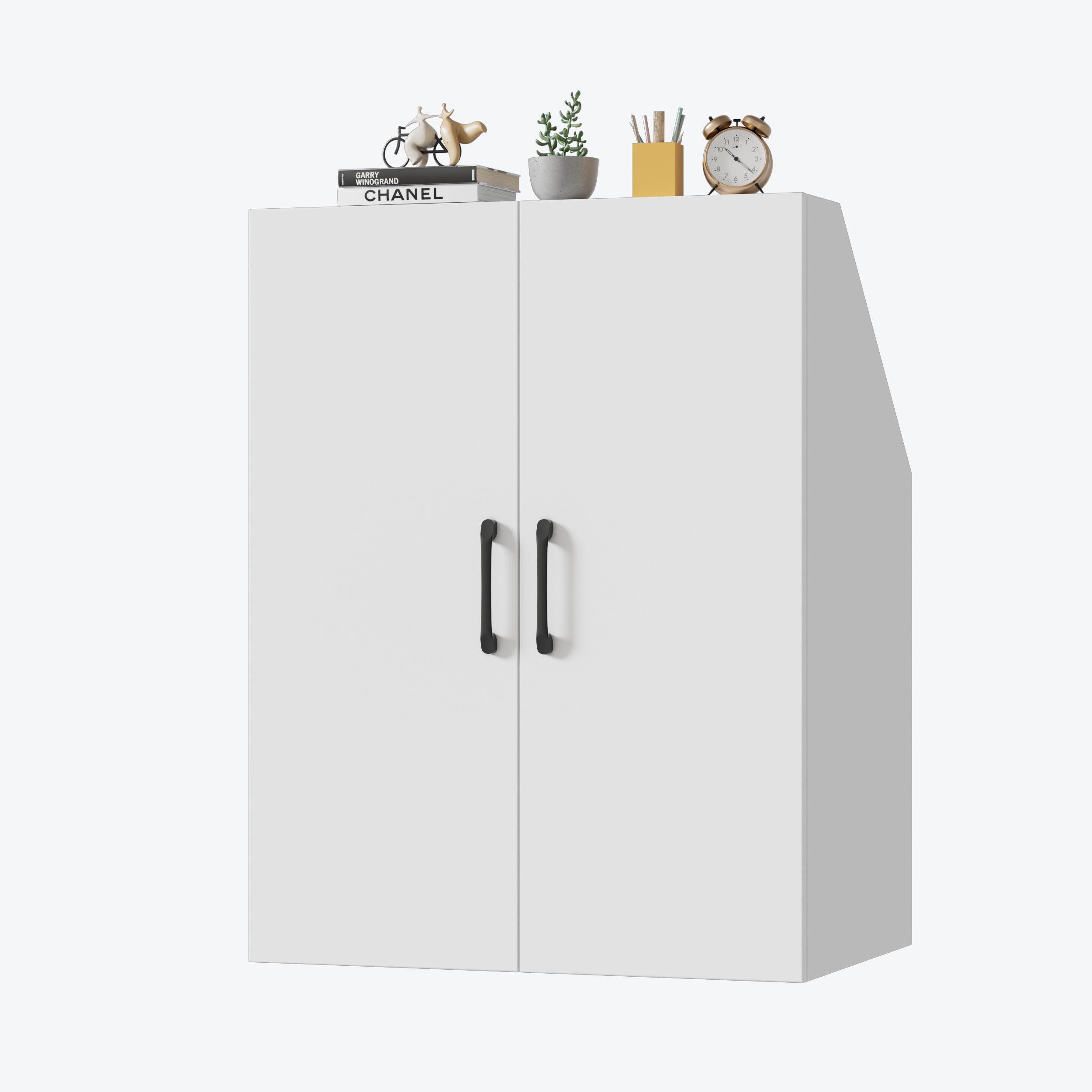 TWSOUL Regal Dachschrägenregal,Dachschrägenschrank mit 2 Türen,Weiß, günstig online kaufen