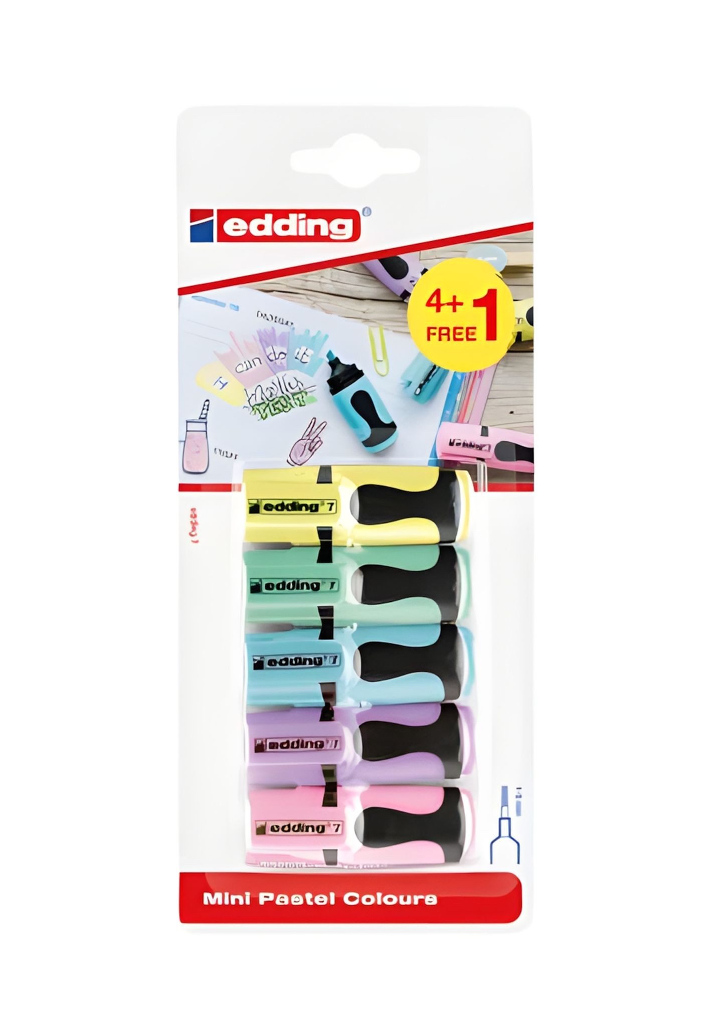 edding Marker Edding Mini Textmarker 7 5er-Blister sortiert pastell BTS