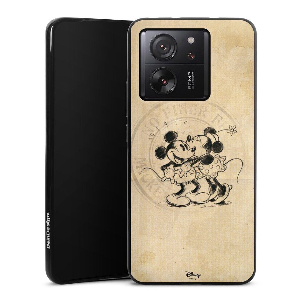 DeinDesign Handyhülle Mickey Mouse Minnie Mouse Vintage Minnie&Mickey, Xiaomi 13T Pro Silikon Hülle Bumper Case Handy Schutzhülle