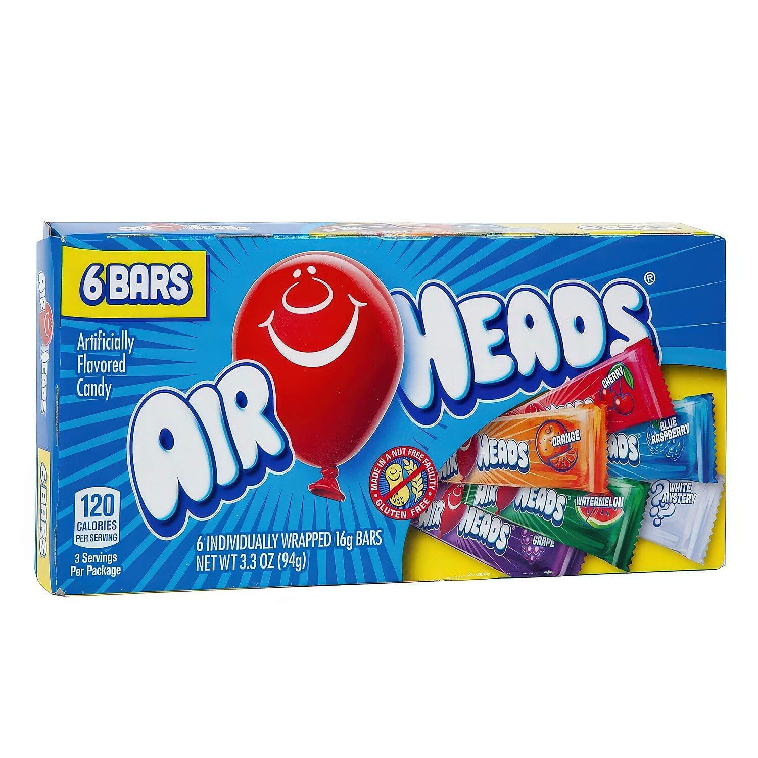 Airheads Süßigkeit, 1 x 93.6 g, Theaterbox 6 Bars